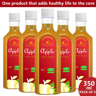 

Neuherbs Apple Cider Vinegar for Weight Loss Apple Cider Vinegar(5x350 ml, unflavored Flavored)