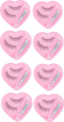 

JAGTEK Combo Of Charming Eyelashes With Glue (Set Of 8 Pairs)(Pack of 8)