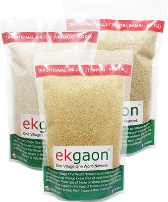 

Ekgaon Combo - 4: Healthy Traditional Millets (Kodo Millet 500g,Foxtail Millet (Thinai)500g), LIttle Millet (Kutki) 500g) Little Millet(1.5 kg, Pack of 3)