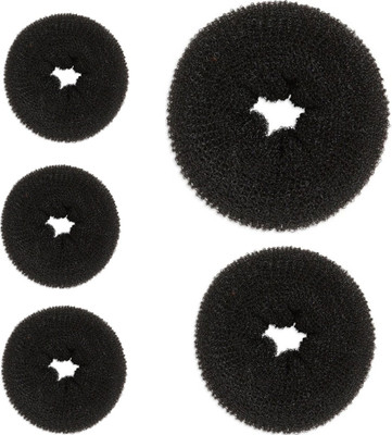 

Jagtek hair donut bun black 5 pcs Bun(Black)