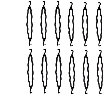 

JAMPAK Hair Styling Clip Bun/juda Maker Braid Tool (12 Pieces) Bun Bun Stick(Black)