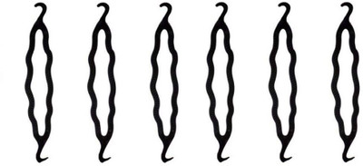 

JAMPAK Hair Styling Clip Bun/juda Maker Braid Tool (6 Pieces) Bun Bun Stick(Black)