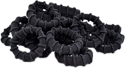 

Pooja Trendz 20 Pcs Black Color Ponytail Holder/Hair Bands. Rubber Band(Black)