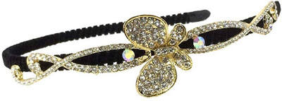 

New Arihant Traders Butterfly Princes Crown/Head band with stone for Women/Girls/Kids Head Band, Hair Band, Hair Accessory Set(Silver, Gold)