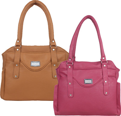 

Fillincart Hand-held Bag(Brown, Pink)