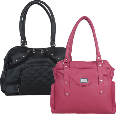 

Fillincart Hand-held Bag(Black, Pink)