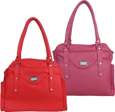 

Fillincart Hand-held Bag(Red, Pink), Pink;red