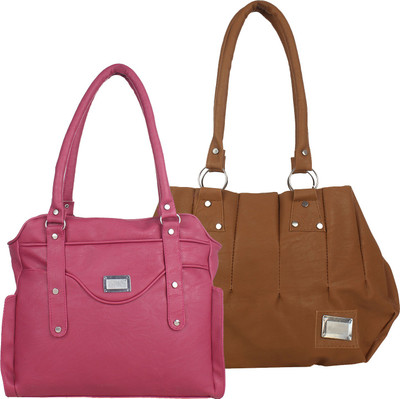 

Element Cart Hand-held Bag(Brown, Pink)