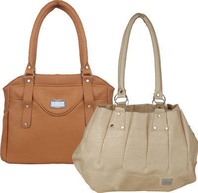 

Element Cart Hand-held Bag(Beige, Brown)