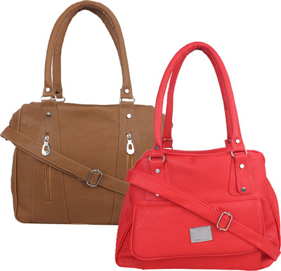 

Fillincart Hand-held Bag(Brown, Red)