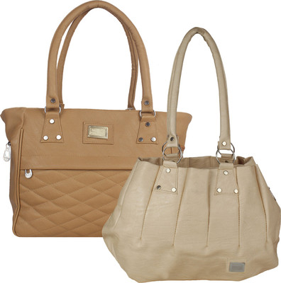 Element Cart Hand-held Bag(Beige, Brown)