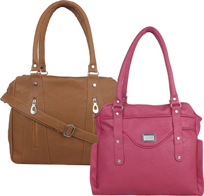 

Fillincart Hand-held Bag(Brown, Pink)