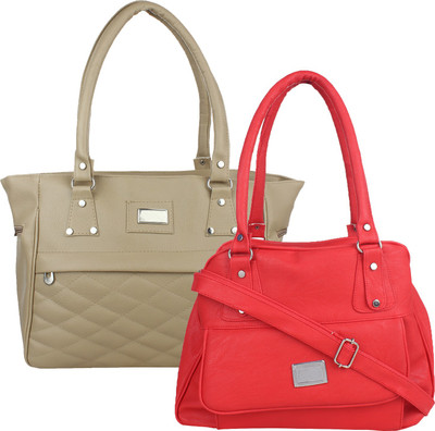 

Fillincart Hand-held Bag(Beige, Red)