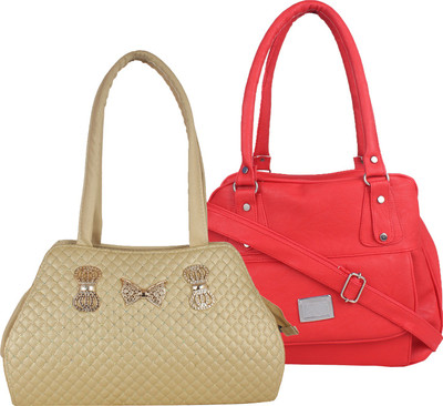 

Fillincart Hand-held Bag(Gold, Red)