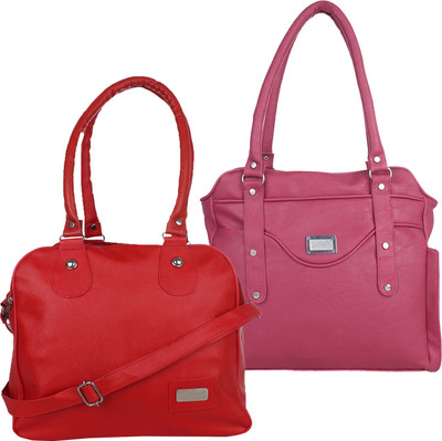 

Fillincart Hand-held Bag(Red, Pink), Pink;red