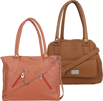

Fillincart Hand-held Bag(Tan, Brown), Brown;tan