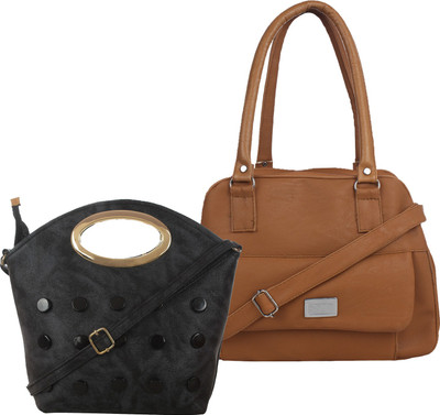 

Fillincart Hand-held Bag(Black, Brown)