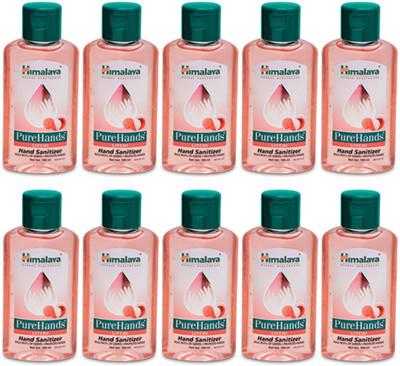 

Himalaya PURE HANDS LITCHI SANITIZER, 100 ML PACK, SET OF 10 PACKS, TOTAL 1000 ML(1000 ml, Bottle, Pack of 10)
