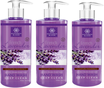 

November Bloom French Lavender Hand Wash Combo ( Large 515 ml each)(Pack of 3)(515 ml, Bottle, Pack of 3)