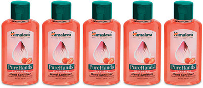 

Himalaya PURE HANDS STRAWBERRY SANITIZER, 100 ML PACK, SET OF 5 PACKS, TOTAL 500 ML(500 ml, Bottle, Pack of 5)