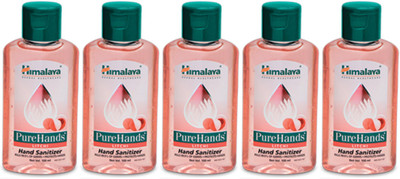 

Himalaya PURE HANDS LITCHI SANITIZER, 100 ML PACK, SET OF 5 PACKS, TOTAL 500 ML(500 ml, Bottle, Pack of 5)
