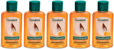 

Himalaya PURE HANDS ORANGE SANITIZER, 100 ML PACK, SET OF 5 PACKS, TOTAL 500 ML(500 ml, Bottle, Pack of 5)