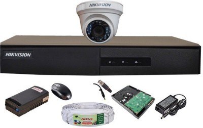 HIKVISION HIKVISION DVR DS-7B04HGHI-F1 OR DS-7204HGHI-F1 1PCS AND DOME CAM,ERA 720P 1PCS DS-2CE5ACOT-IRP OR DS-2CE5ACOT -IRP/ECO AND 90 META CABLE 1TB SATA HDD COMBO KIT Security Camera(1 TB, 4 Channel)