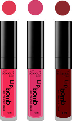 

Bonjour Paris Long lasting velvet matte lipstick(Hot pink, pink, mauve, 18 g)