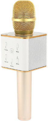 

deziine Karaoke Microphone Mic Magic GOLD Bluetooth Karaoke Microphone Wireless Professional Player speaker With Carring Case For Iphone Android (Model No-Q7) mic(Multicolor)
