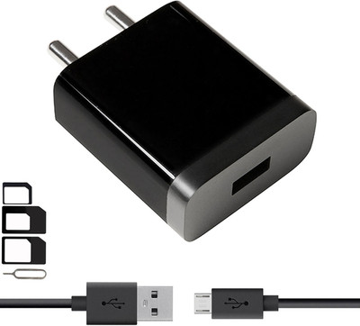 UrCart Wall Charger Accessory Combo for Micromax Canvas Mega 2, Micromax Vdeo 2, Micromax Canvas Sliver 5, Micromax Canvas Knight 2 4G, Micromax Canvas Juice 4 Q382, Micromax Canvas Nitro A311, Micromax Unite 4 Pro, Micromax Canvas Unite 4 Plus, Micromax Canvas Nitro 3 E455 Charger With 1 Meter Micr