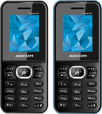 

Adcom Lovee X4 Combo of Two Mobiles(Blue&Black)