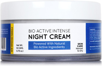 

Greenberry Organics BioActive Intense Night Cream | INTENSE REPAIR & HYDRATION FORMULA| PARABEN AND MINERAL OIL FREE (50 GMS)(50 g)