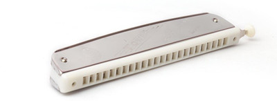 

mega star Tower Mouth Organ/Harmonica Key-C 24 Holes 48 Tones With Scale Changer(White)