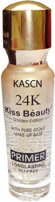 KASCN ORIGINAL HIGH QUALITY 24 KISS BEAUTY GOLDEN EDITION ISS WITH PURE GOLD MAKE-UP BASE PRIMER LONG LASTING OIL-FREE ALL SKIN TONE Primer - 40 ml(TRANSPARENT)