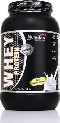 

Nutrabox DHA & MCT Enriched Pre / Post Workout Gym Supplement 100% Whey Protein(1 kg, Vanilla Flavor)