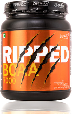 

NUTRABOX RIPPED BCAA | High Quality Gym Supplement Powder To Improve Workout Performance And Achieve Body / Muscle Building / Fat Loss / Six Pack Goals – 400 Grams / 66 Scoops Tangy Orange Flavor BCAA(400 g, Tangy Orange)