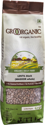 

GroOrganic Unpolished Black Masoor Dal (Whole)(500 g)