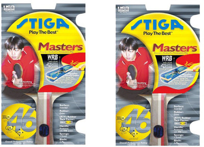 

Cosco Stiga Masters Table Tennis Bat ( Pack Of 2 ) Multicolor Table Tennis Racquet(350 g)