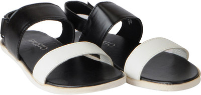 

FAUSTO Men Black White Flats