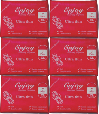 

ENJOY Ultra Thin Premium Sanitary Napkin 42 Pads Sanitary Pad(Pack of 6)
