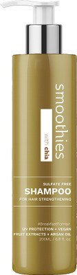 

Smoothies Hair Strengthening Therapy Shampoo infused with Chia Seeds, Argan Oil & multifaceted protein based complexes - For Stronger Hair(200 ml)
