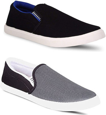 

Lifecart Slip On Sneakers For Men(Black, Grey, Multicolor