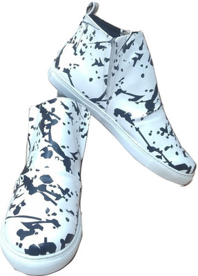 

Fashion Style Ankle Boot Casuals For Men(White, Blue