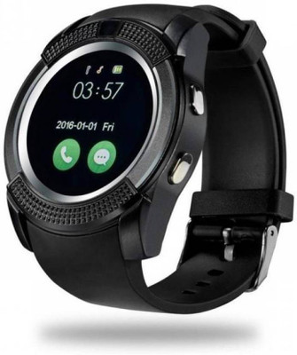 

Suroskie V8 Bluetooth Smartwatch With Sim & TF Card Support Smartwatch(Black Strap Free Size)