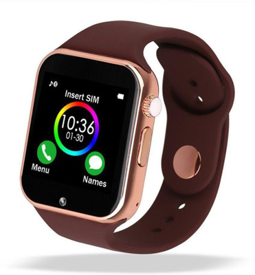 

HBNS Smart Watch Support Sim Card And TF Card With Camera Smartwatch(Brown Strap Free Size)