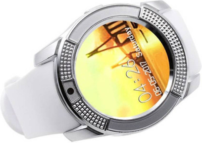 

Suroskie V8 Bluetooth Smartwatch With Sim & TF Card Support Smartwatch(White Strap Free Size)