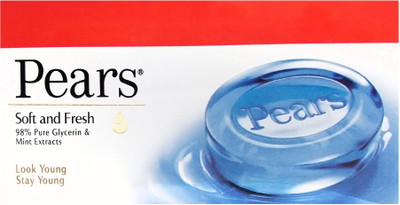 

Pears Soft and Fresh Bathing Bar(375 g, Pack of 3)
