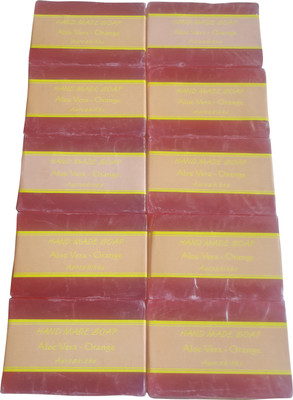 

AUROSHIKHA Hand made Aloe Vera Orange Soap(75 g, Pack of 10)