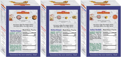 Ustad Banne Nawab's Chicken Biryani & Mutton Biryani & Achari Goshth - Combo of 3 Pack(3 x 68.33 g)