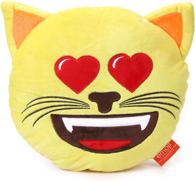 

My Baby Excels Emoji Cat In Love Plush 30 cm - 30 cm(Yellow)